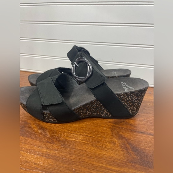 Dansko Susie Cork Wedge Platform Adjustable Buckle Leather Sandals 37 Women’s - Picture 11 of 11